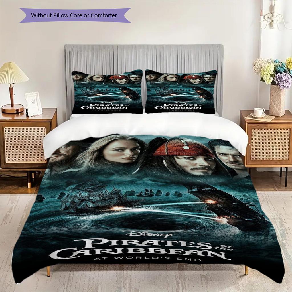 Jack Sparrow Pirate'S Curse Threepiece Set 1 Duvet Cover 2 Pillowcase Without Core Duvet Cover And Pillowcase Christmas Birthday Gift