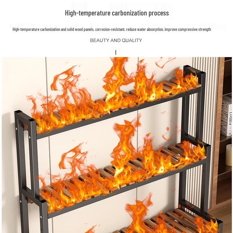 Floor-Standing Wrought Iron Multi-Layer Plant Stand