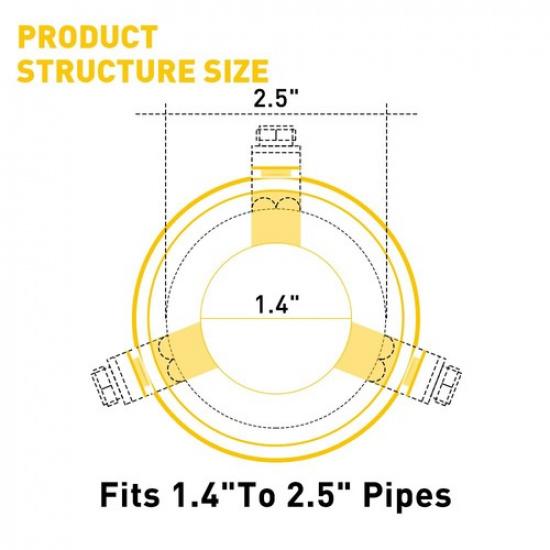 Car Stainless Steel Rear Exhaust Pipe Muffler Tip Tail Chrome Fits 1.4''-2.5''
