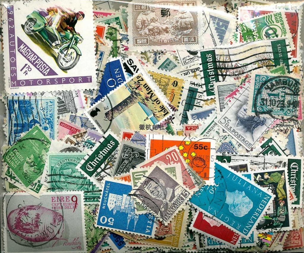 300 Different Post Stamps Collecting Real Used Multi-theme Retro Collectible Postage Stamps Collection Material For Scrapbooking
