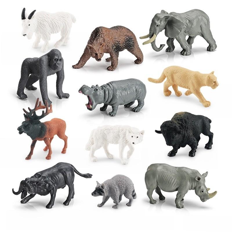 Pvc Chameleon Elephant Lion Figurines Set With Static Design For Classroom Teaching And Home Decor