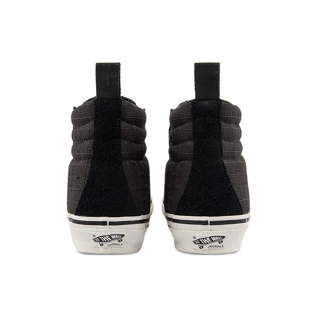 Vans Doe X Sk8 Hi Lx Creative Checkerboard Durable Breathable High-Top Skate Shoes Unisex sneaker Black VN0A4BVBBPT