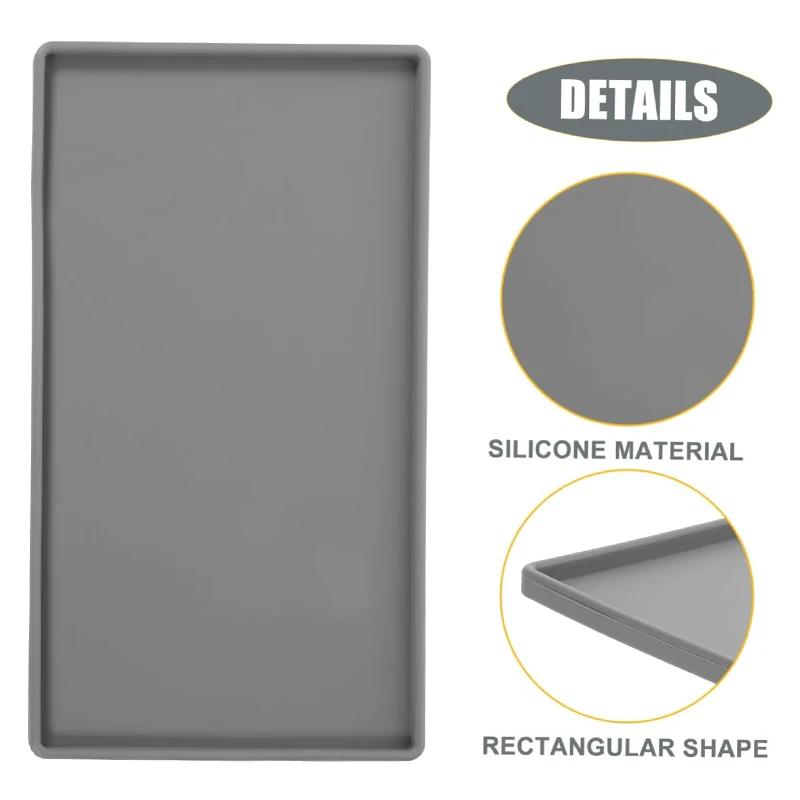 Silicone Tableware Cushion Anti Slip Sink Tray Kitchenware Protection Mat Dish Drying Cushion Pad Storage Sink Drain Mat Kitchen