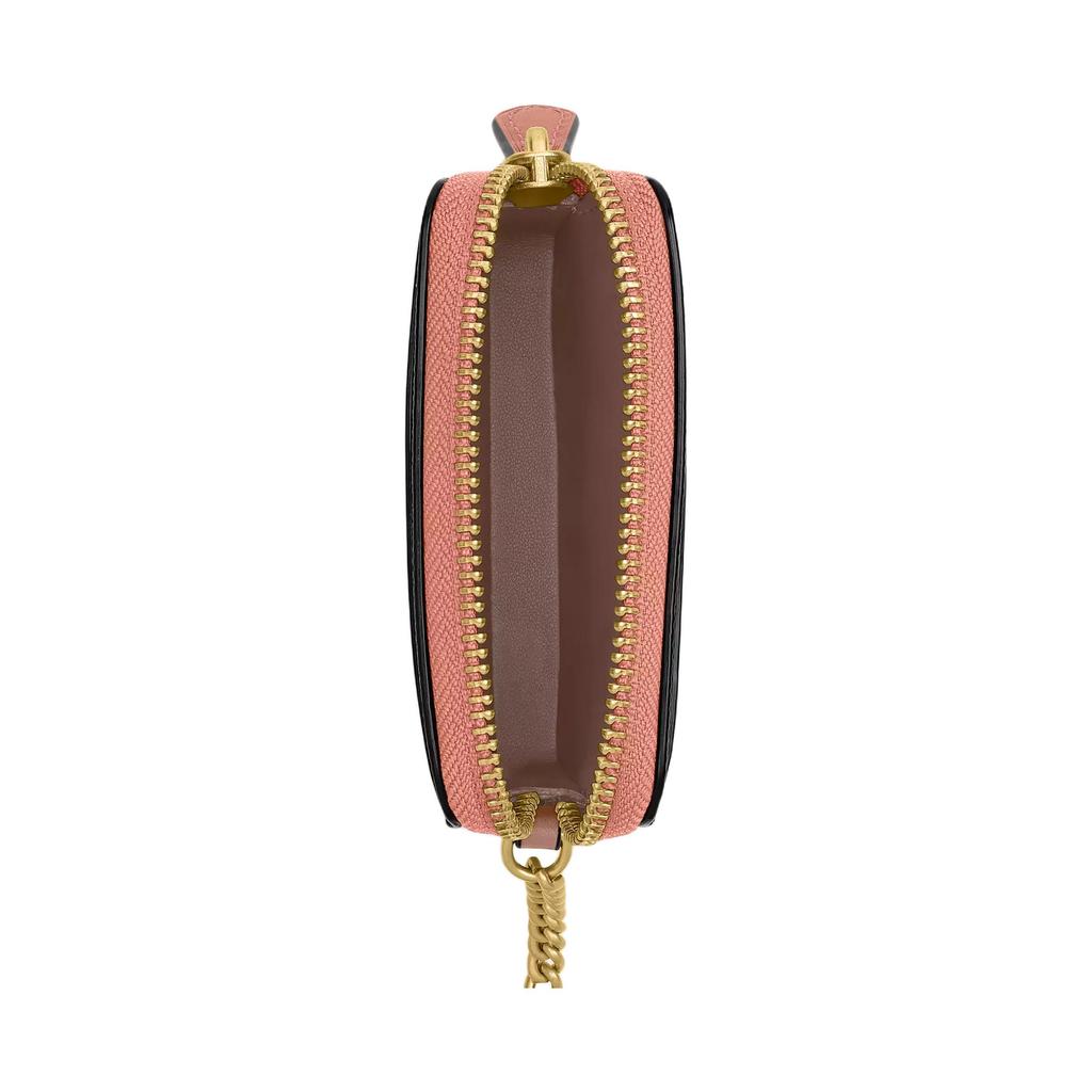 Coach Essential Logo Hardware Coated Canvas And Calfskin Card Holder Women Accessories Melon-Pink CAO37-B4YU2