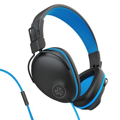 JLab JBuddies Pro Wired Headphones Volume Limiting Comes with a Switch To Cut Sounds Above Headphones Children, Kids, Function, 85dB, Black/Blue
