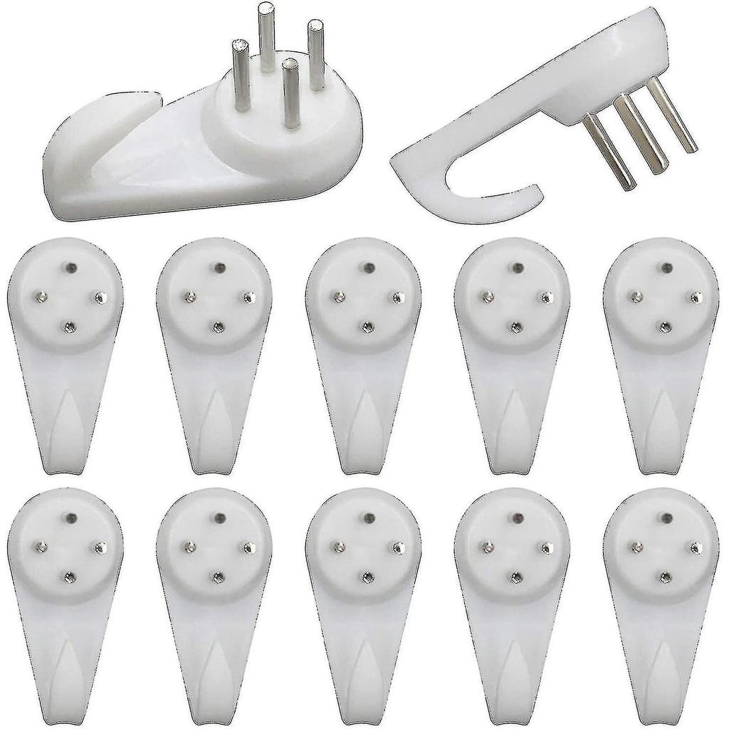 100pcs Invisible Nail Screws Wall Hooks No Trace Picture Hangers Non-mark Hook,30x15mm - J