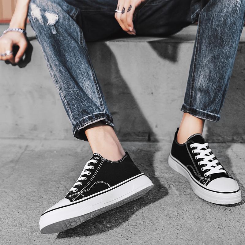 Módna Pánska Trendová Nízkoprofilová Plátenná Priedušná Obuv na Skateboardovanie Študentská Chlapčenská Pánska Populárna Neformálna Bežecká Tenisová Obuv s Mäkkou Podrážkou Pre Teenagerov