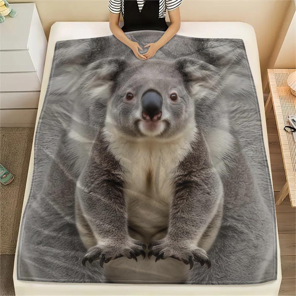 1Pc Cartoon Print Flannel Blanket, High Quality Comfortable for All Seasons, Home Decor, Warmth and Comfort, Perfect for Christmas Birthday Gift