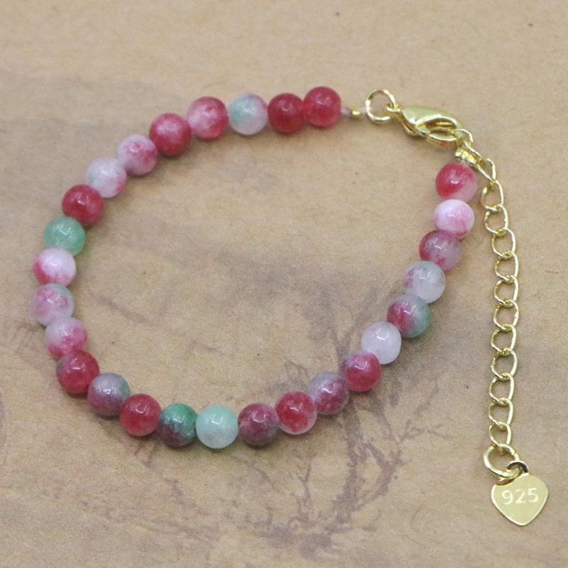 Lovely Natural Stone Beaded Bracelet For Women Girls Simple Personality Adjustable Bracelet Jewelry Accessories Gifts