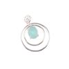 Pierre précieuse Calcédoine Aqua Bijoux en Argent Sterling 925 Pendentif Fait Main Pour Cadeau PP-61-21