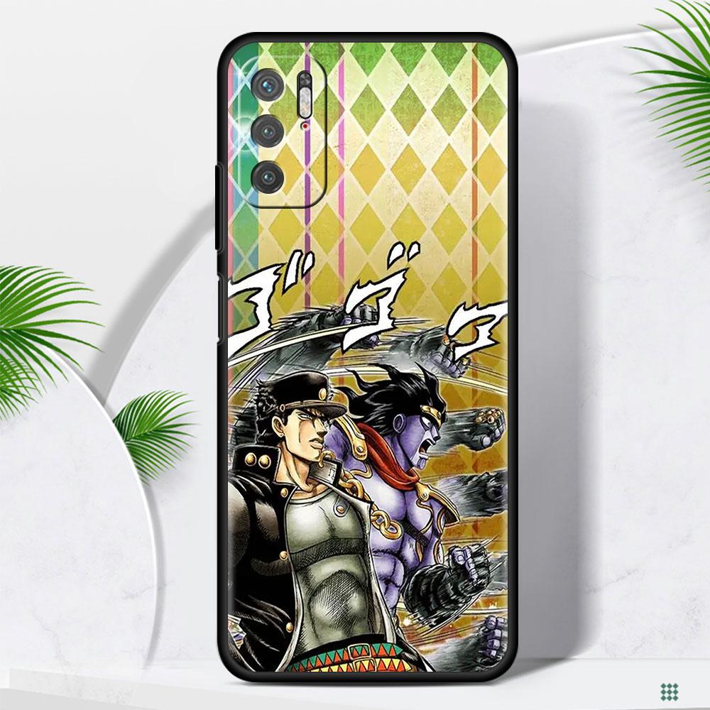 Etui na telefon do Xiaomi Redmi Note 11 10 Pro 9 9S 10S 8 7 8T K40 9A 9C 9T Modna obudowa silikonowa miękka okładka Anime Cartoon J-Jojo