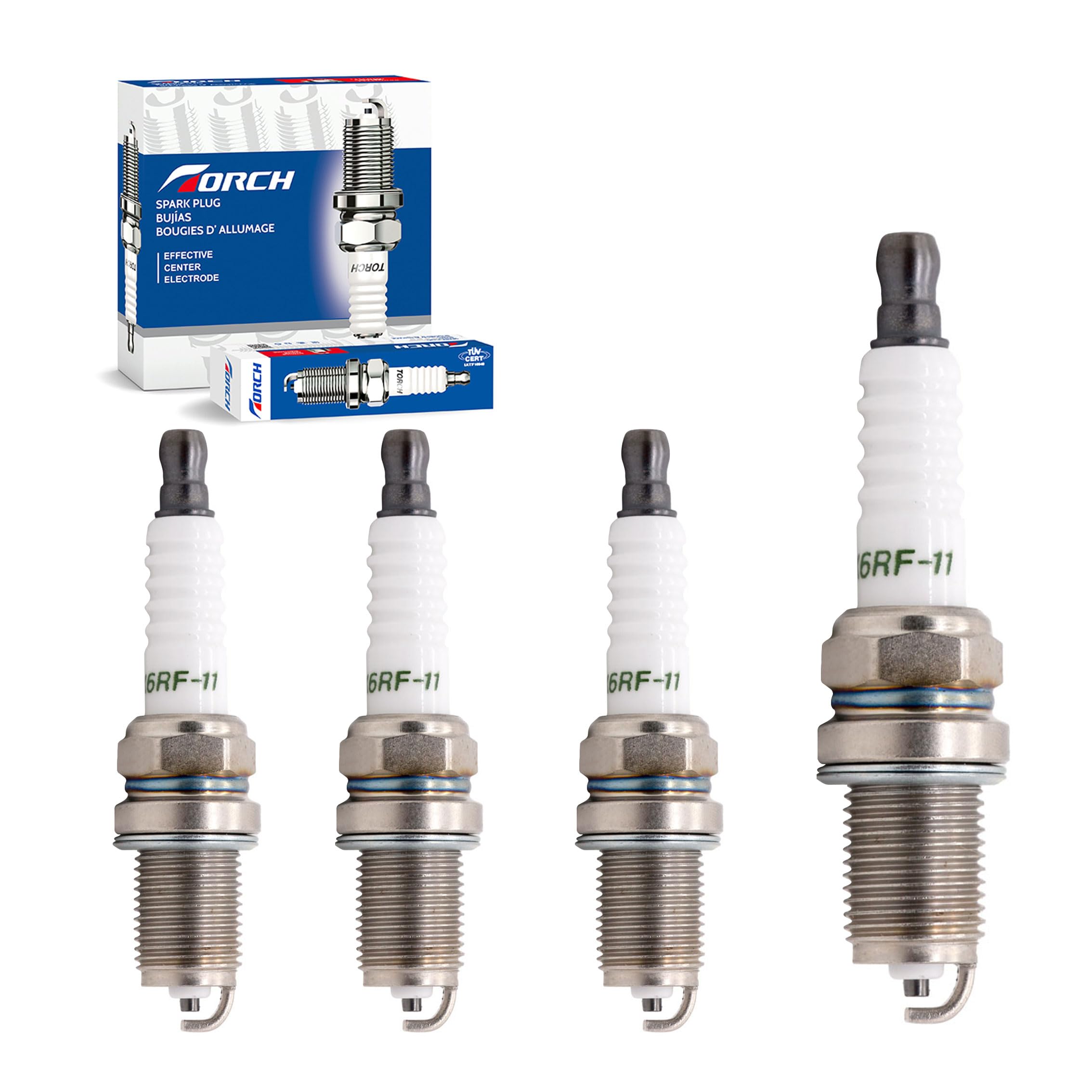 

4 шт. TORCH K6RF-11 Замінна свічка запалювання NGK [2756] BKR6E-11, Bosch FR8DCX, Champion OE039,