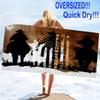 Yellowstone Print Beach Towel, Large Soft Quick Dry Towel for Beach Camping Swimming