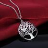 Copper lovely round Tree Pendant Necklaces for Women Fashion Party Wedding niche Jewelry Anniversary Gifts