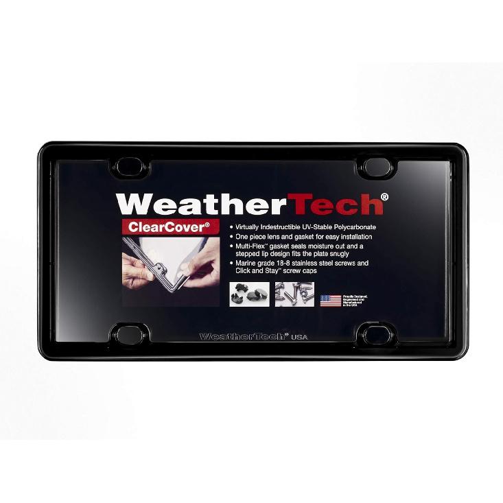 WeatherTech ClearCover - Clear Acrylic Lens Cover with Durable Frame That Protects License Plates, Black чёрный