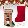 3pcs Christmas Stocking 16 Inch Linen Print Christmas Gift Stocking Hanging Christmas Stockings Gift Christmas Stocking Christmas Stocking for Window