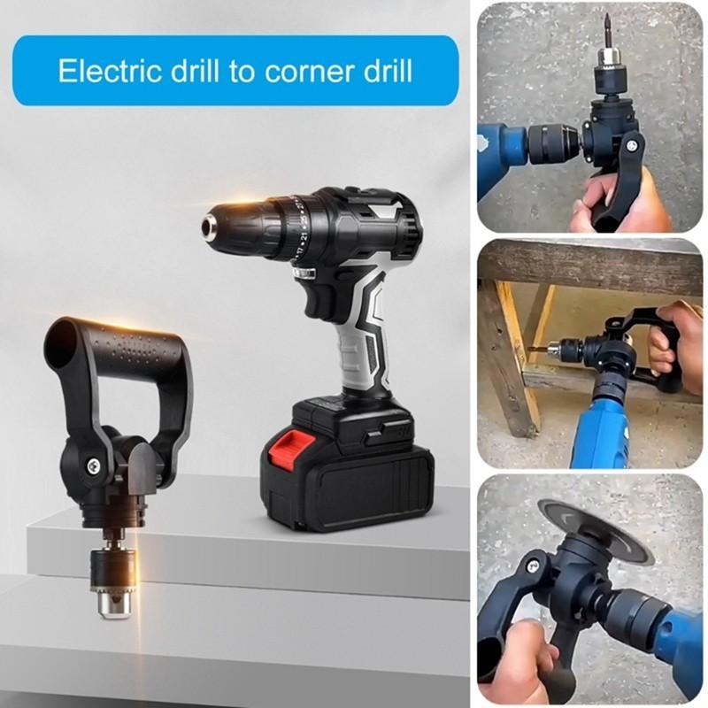 90 Degree Adapter Right Angled Drill Attachment High Hardness Wear Resistance Metal Drill Chuck