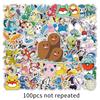 100 Pokémon Creative Guka Cartoon Car Decorative Scooter Motorcycle Bicycle Car Stickers
