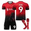 Teens Kids Adults Custome Name Football Kits 2025-26 Liverpool Red #9 ISAK Training Jersey Set with Socks