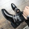 Fashion Men's Casual Sanded Leather Chain Sleeve Ankle Boots High Quality British Style Outdoor Office Working Men's Winter Boots