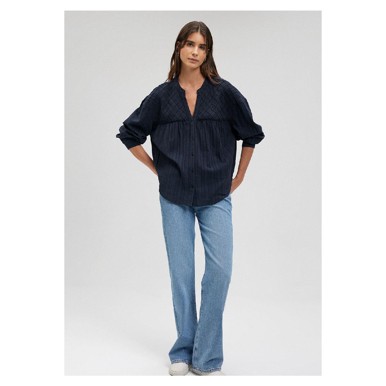 

Navy Blue Shirt Oversize / Wide Cut 1210739-82318 XS