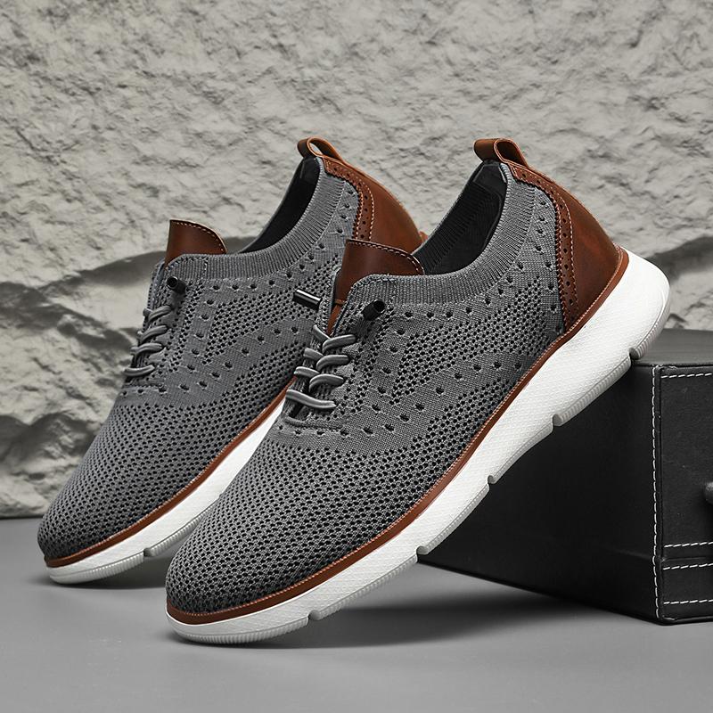 New lightweight breathable mesh men's shoes Fashion trend Walking men's outdoor wear-resistant casual shoes