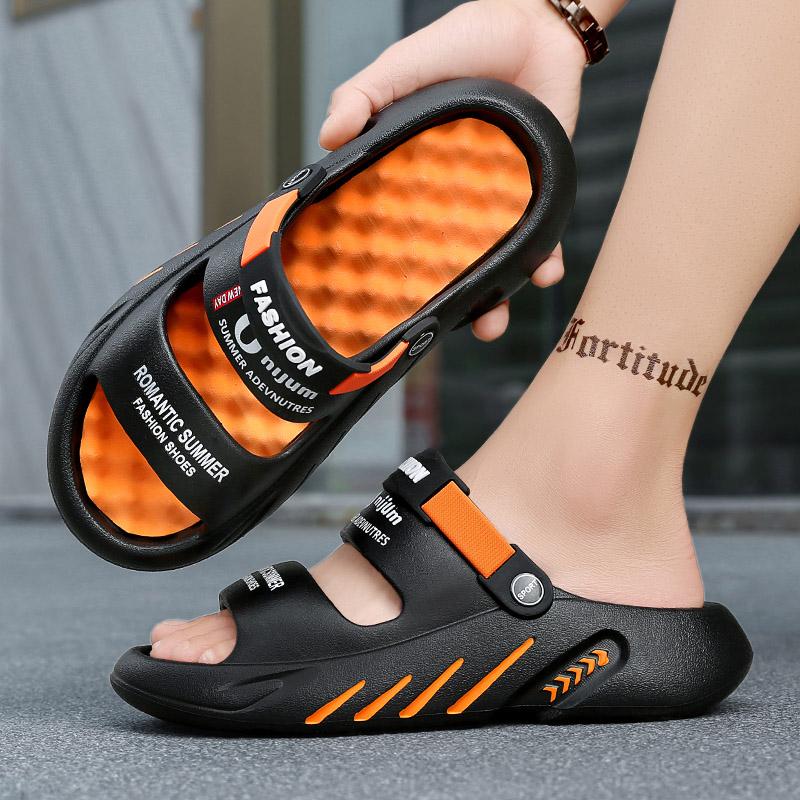 Fashion Massage Men Slippers Summer Breathable EVA Slippers Dual Purpose Sandals For Men Lightweigh Sumer Shoes For Men Plus Size 39-48