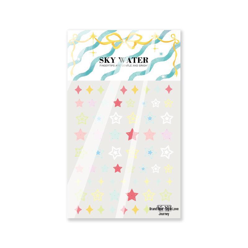 SKY Dopamine Girl Star Nail Art & Phone Decoration Stickers for Kids