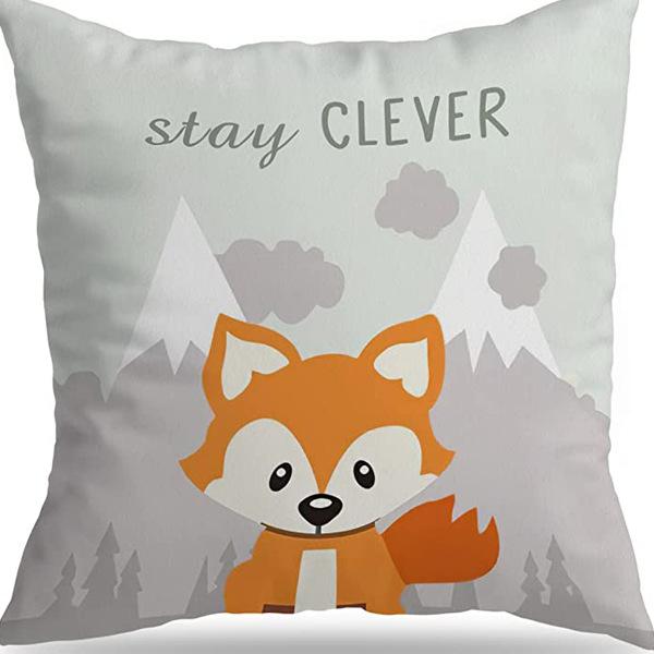 Nordic Cartoon Animal Pillow Cover Cute Printed Linen Pillow Home Ornament Sofa Car Premium Durable Quality Useful