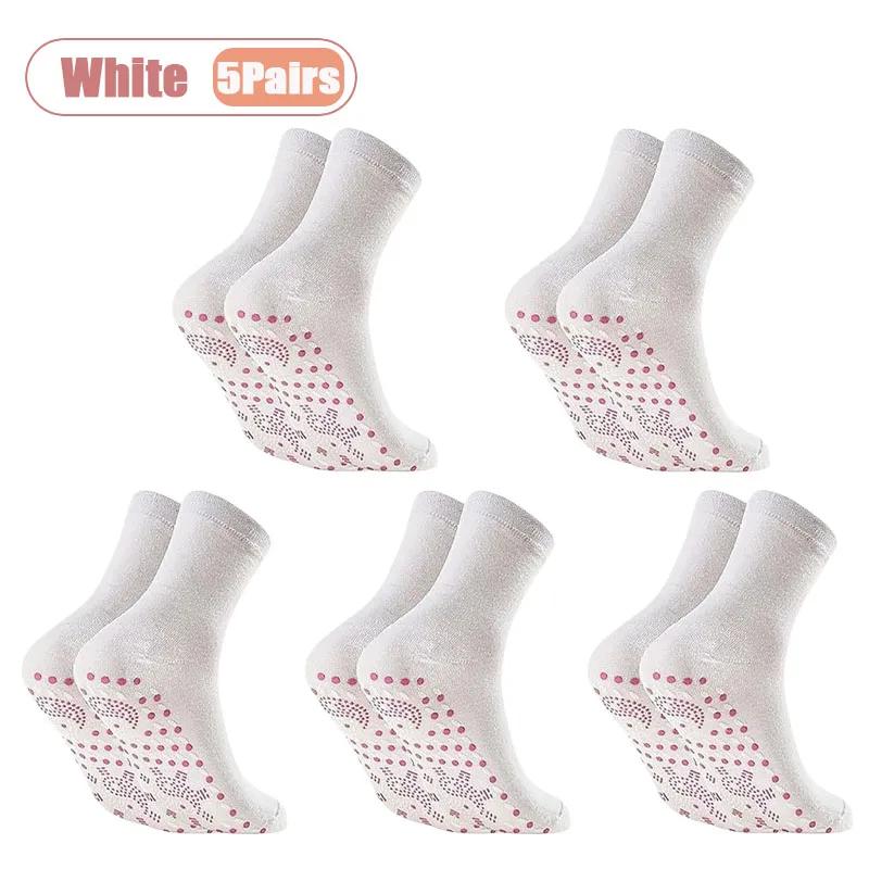 Winter Thermal Tourmaline Energy Socks Self Heating Massage Mid Calf Socks for Men and Women Breathable Anti Slip Warm