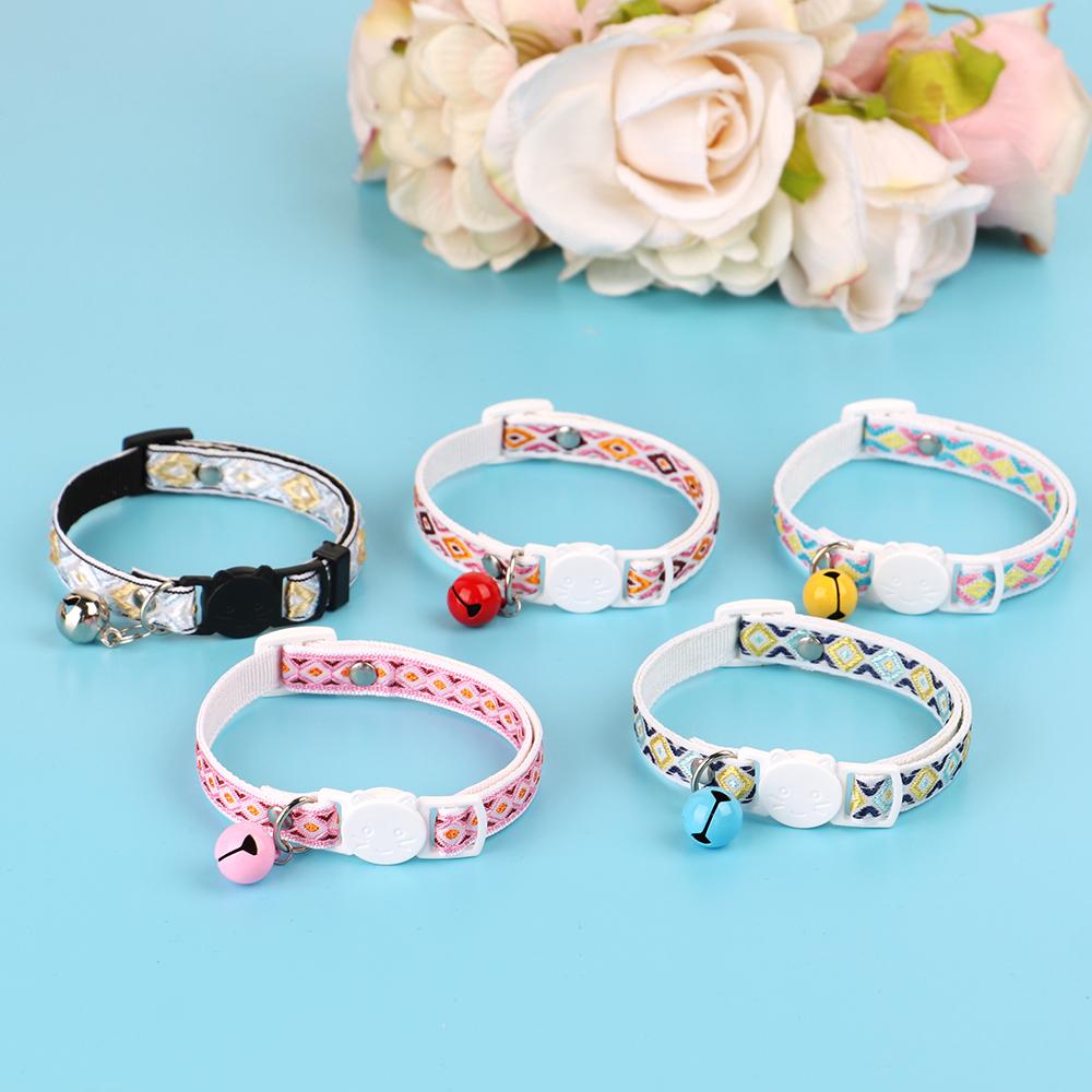 11 Colors Quick Release Cat Collar Personalized Safety Cat Collars Necklace Free Engraved ID Tag Nameplate With Cute Bell Gift