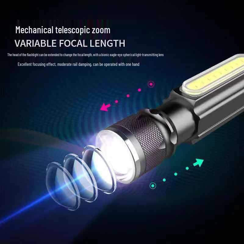 Rechargeable High-Brightness Mini Flashlight – Portable, Multifunctional, Super Bright, Long-Range for Home, and Outdoor Use.