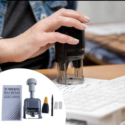 Auto Number Stamp Numbering Machine Iron Stamps Print Automatic Jump Numberer Numerator for