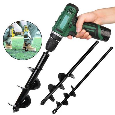 Tent Stakes Ground Auger Drill Bit 17.7 Inch Extended Helix Earth Stakes Heavy-Duty Ground Stakes for Wind Resistance Metal Shed Stakes