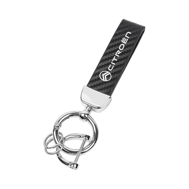 Car Key Accessories Logo Keychain Metal Keyring For Citroen C1 C2 C3 Vts C4 Saxo C4L C5 C6 C8 Xsara Picasso Berlingo Cactus