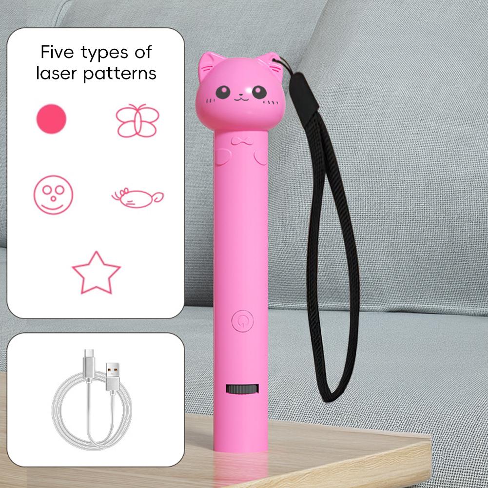 

Интерактивная игрушка для кошек с красной точкой, безопасная, с USB-зарядкой, игрушка-дразнилка 3 в 1 для котят, портативная палочка-дразнилка для кошек, забавная игрушка-лазерная указка для кошек