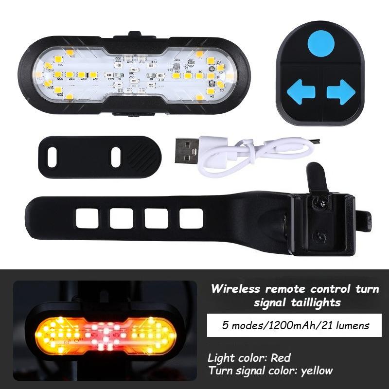 

1200 мАч 6 режимов Велосипедный указатель поворота Велосипедный задний фонарь со звуковым сигналом Пульт дистанционного управления USB Перезаряжаемый Индикаторный свет Безопасный фонарь