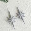 2PCS Plastic Exploding Star Ornament DIY Lightweight Christmas Tree Decoration Gold Silver Red Hanging Christmas Decoration XMAS