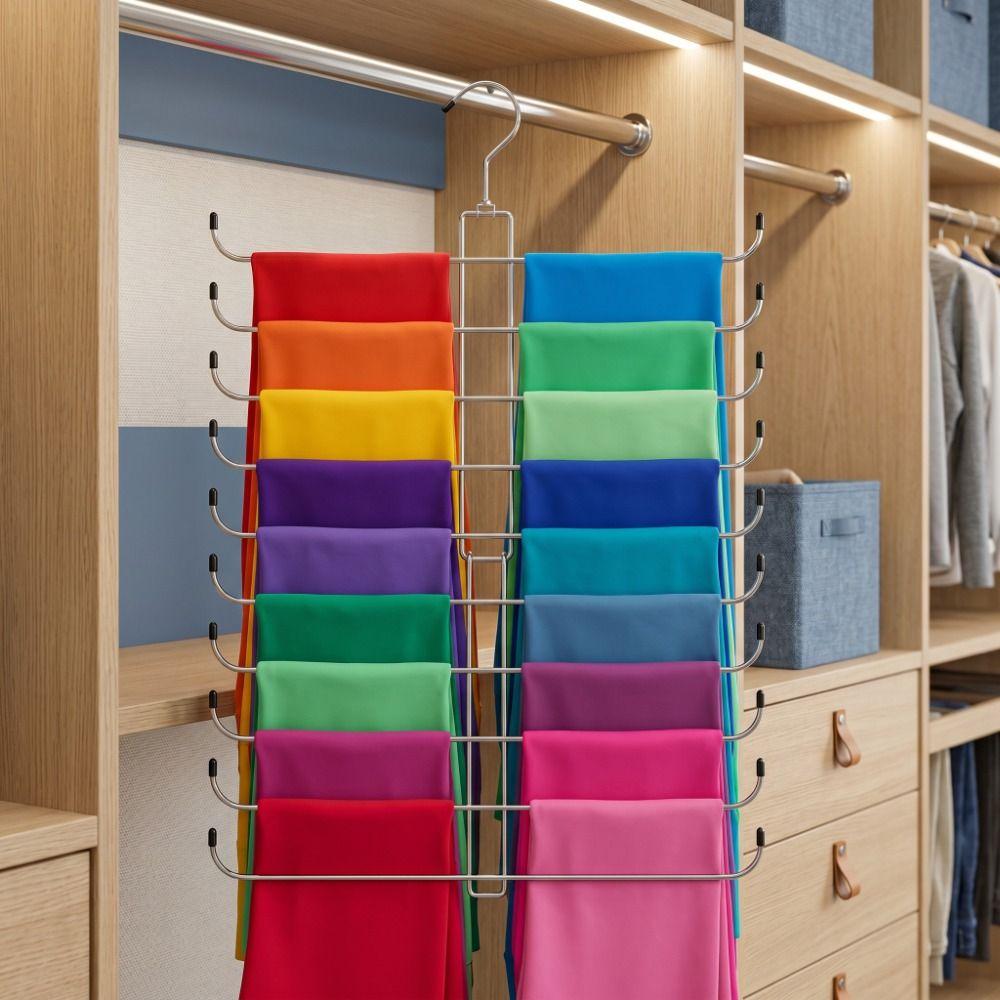 Space Saving Hijab Holder Foldable Legging Hanger Storage Tools Scarf Organizer Closet Storage