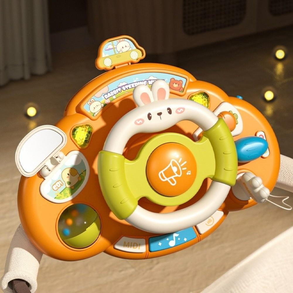 Electric Simulate Driving Car Toy Multi Functional Copilot Steering Wheel Toy Baby