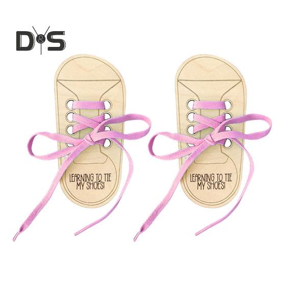 

2 шт. деревянная доска для завязывания шнурков, обучающая доска для завязывания шнурков, обучающая игрушка для детей дошкольного возраста, для обучения завязыванию шнурков розовый