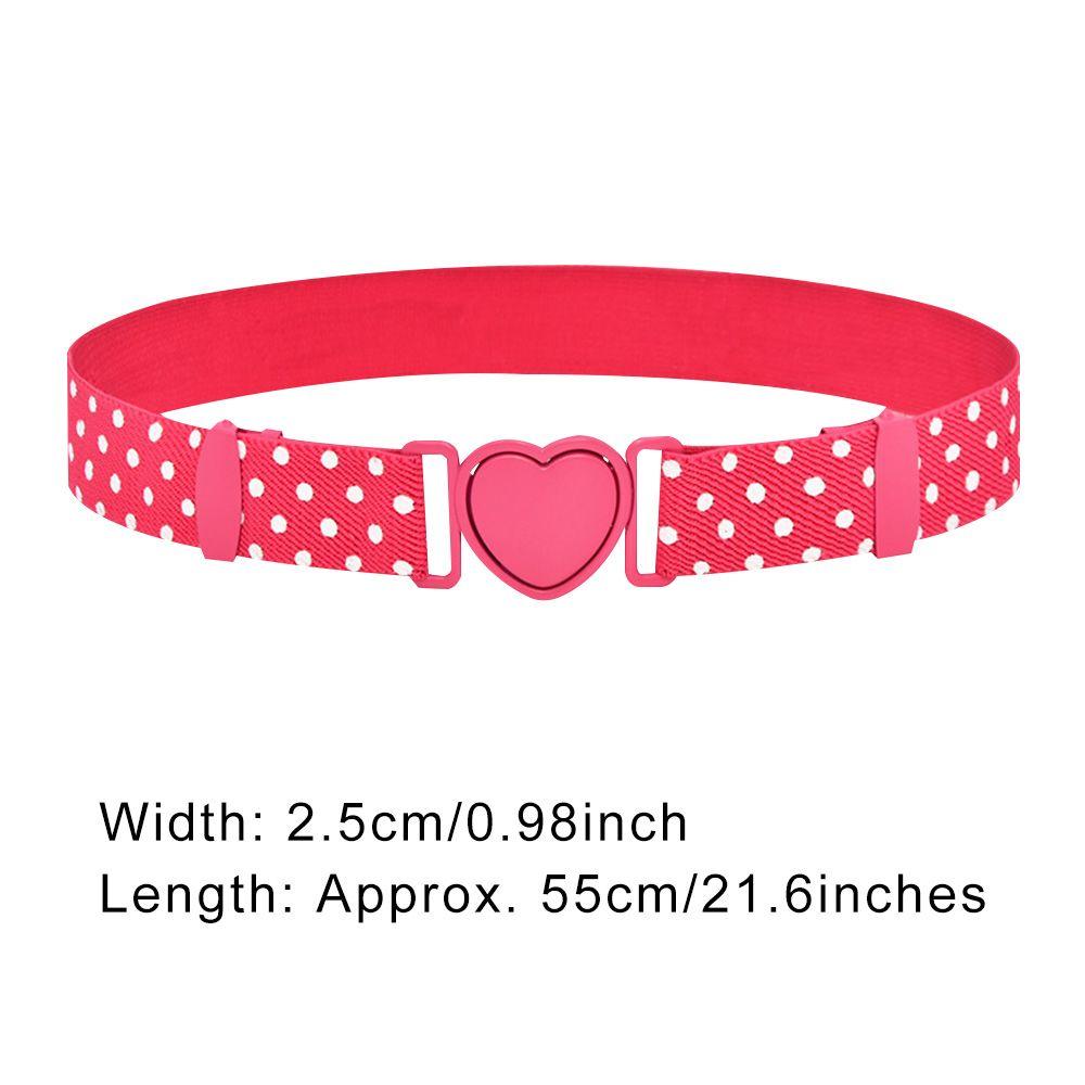 Fashion Elastic Kids Waistband Waist Belt Elastic Belts Heart Buckle Belt