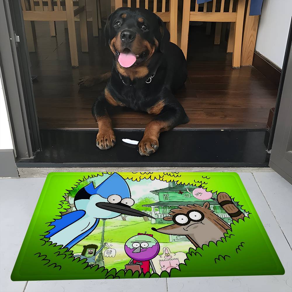Cartoon R-Regular Show Door Mat Washable Non-Slip Living Room Sofa Chairs Area Mat Kitchen Doormat Area Rug