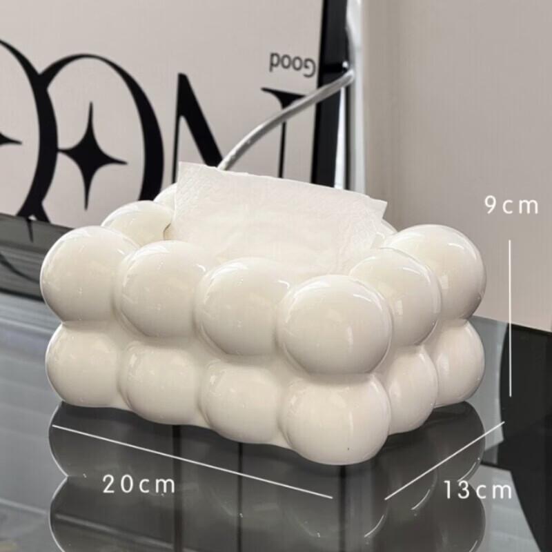 LIEI Cream Style Marshmallow Tissue Box