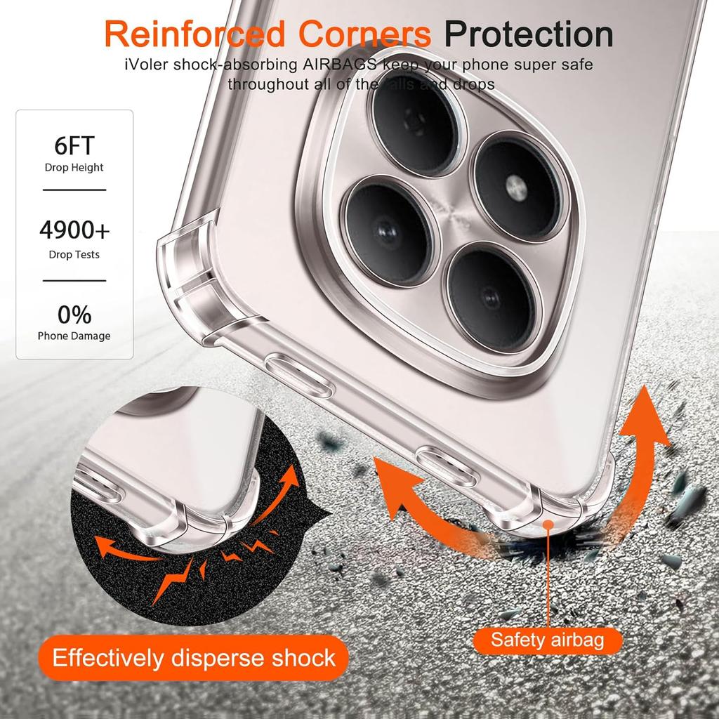 Four-Corners Shockproof Transparent TPU for Xiaomi Redmi Note 15 Pro 5G Pro+ Plus Note15 4G Protective Cover Shell Coque Fundas