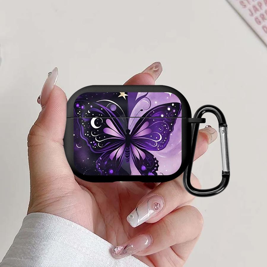 Purple Butterfly Case For Airpods 1 3 Pro Pro3 2 4 Pro2 Earphone Cases Cover Airpods 1