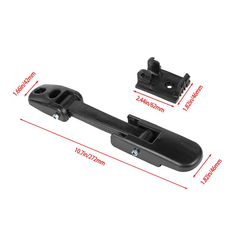 Hood Latch Kit with Brackets Black Plastic 315-5502&315-5503 for Mack CH Hood Latch & Catch Bracket