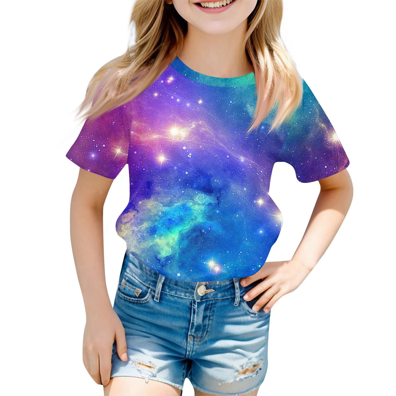 

Children s Fashion Casual Short Sleeve Easter Bunny Printed Round Neck Short Sleeve T-Shirt Top 160 червоний