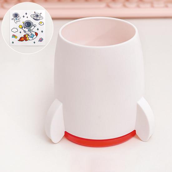Creative Rocket Pen Holder Large Capacity Kids Desk Organizer Multi-Functional Storage Box for Pens And Stationery