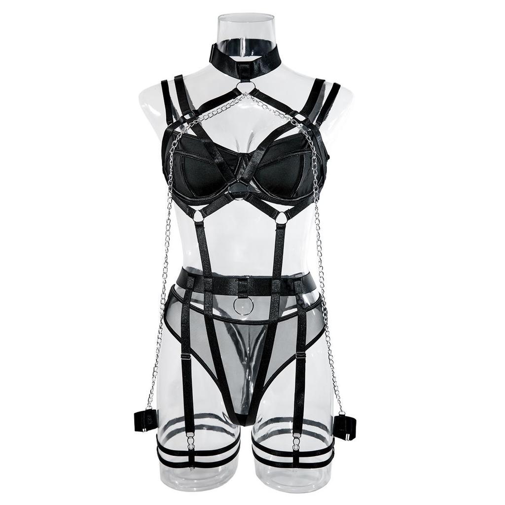 Europe & US Hot-Selling Women's Sexy Role-Playing Chain Lingerie Set